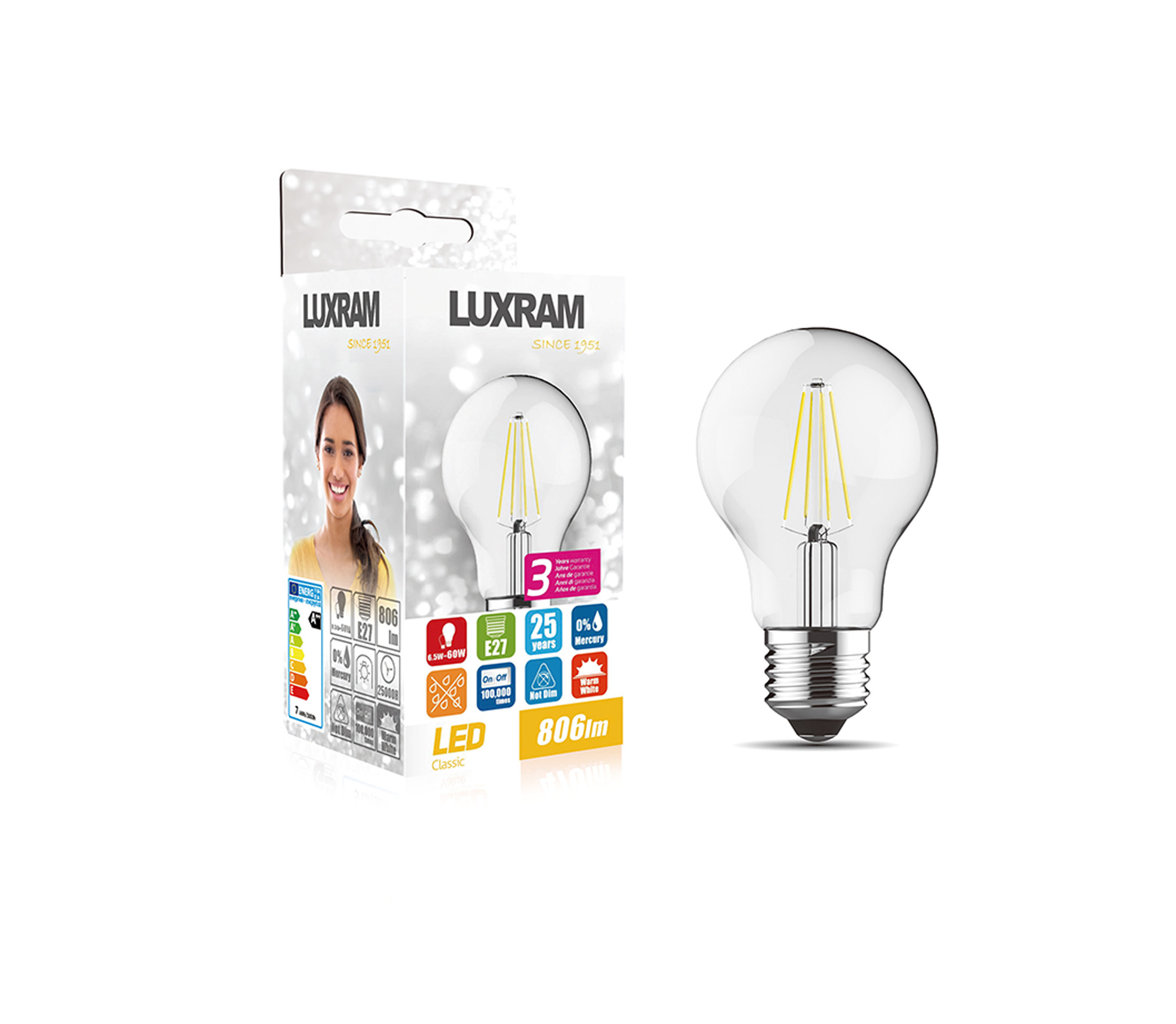 Value Classic LED Lamps Luxram GLS